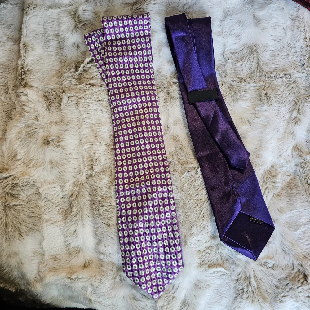 Elegant Purple and Patterned‎ Ties